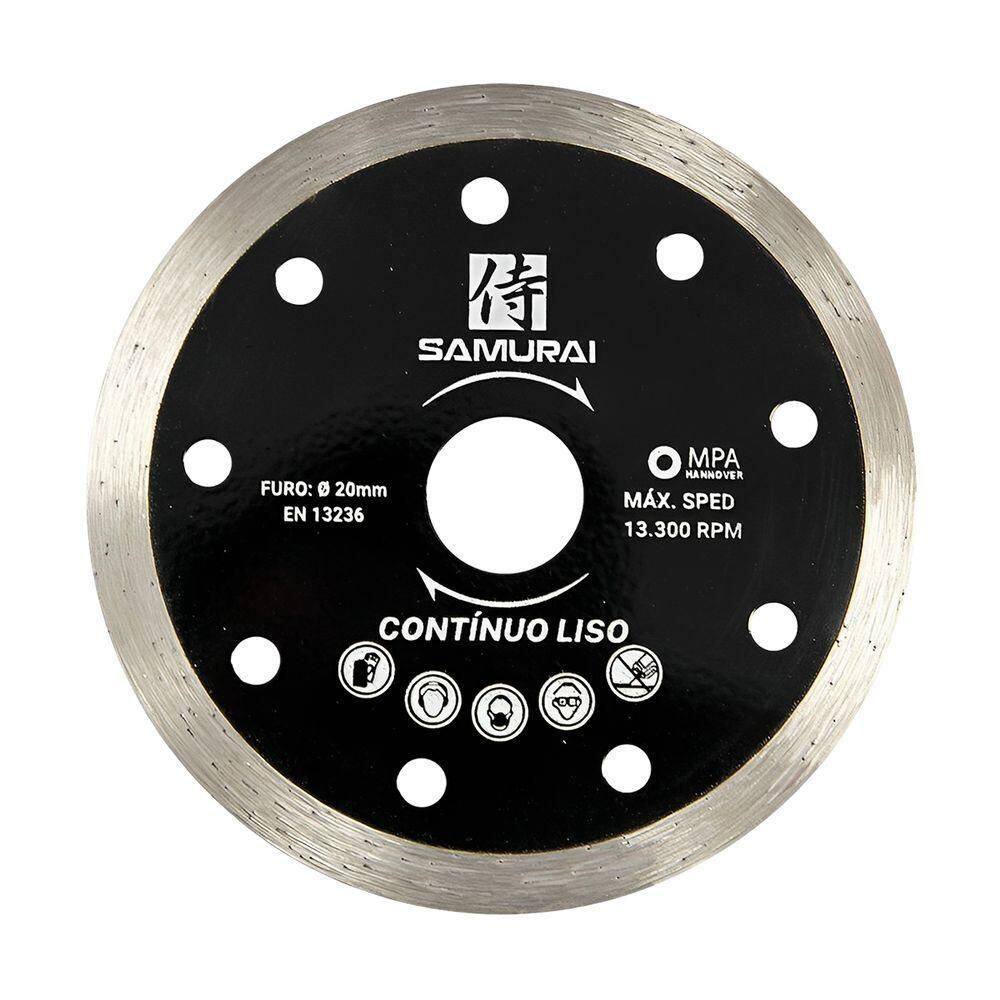 Disco De Corte Diamantado 110x20mm Contínuo Liso Samurai