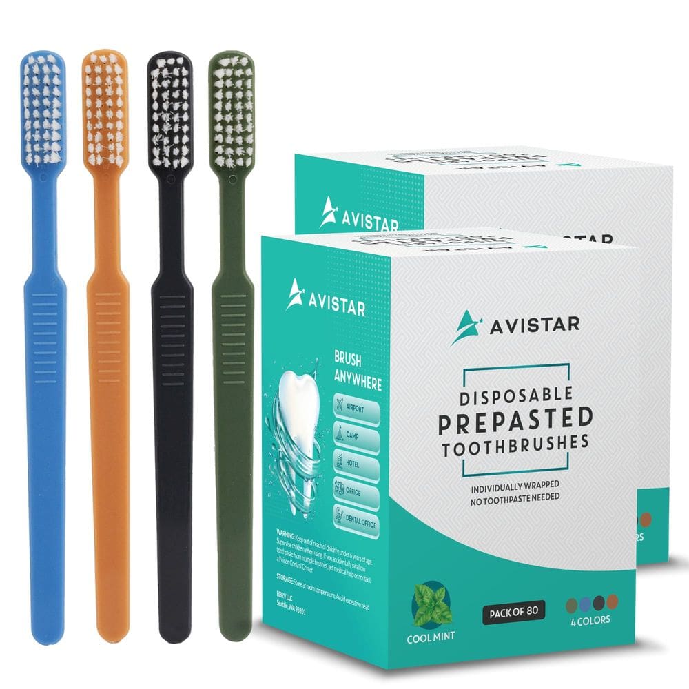 Escova de dentes descartável Avistar 160 embalada individualmente