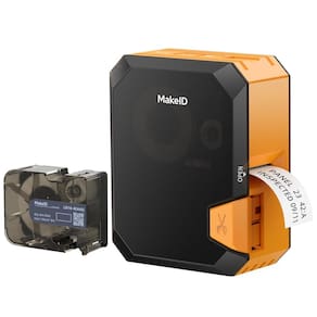 Etiquetadora industrial Makeid P31 com etiqueta de 0,71 cm x 8 m