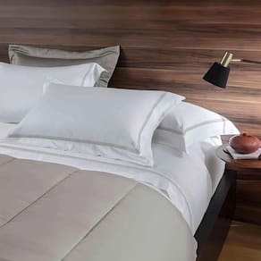 Jogo Cama Queen Em Algodão 300 Fios Munique Kacyumara Branco