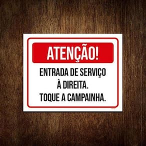 Kit 10 Placas Atenção Entrada Serviço À Direita