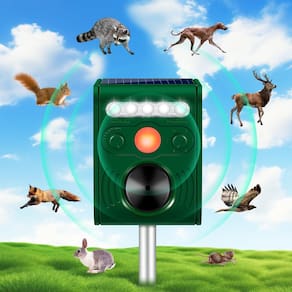 Repelente de animais Jahy2Tech, ultrassônico solar atualizado com sensor