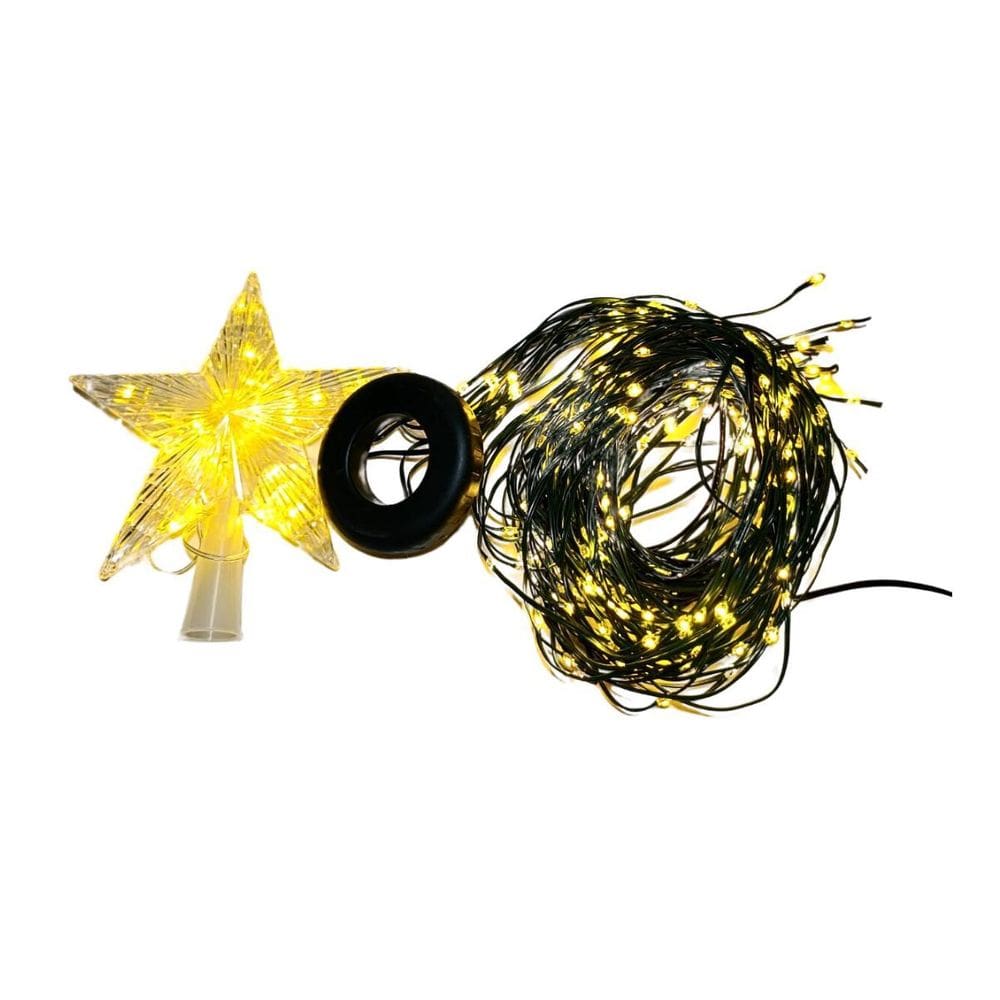 Ponteira Fio De Fada 380 Leds Branco Quente C/18 Caídas