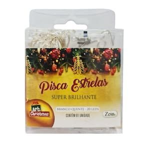 Pisca Pisca Luzes Natal Estreladas Led Cor Branco Quente