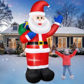Papai Noel inflável de Natal B&D de 2,4 m com luzes LED