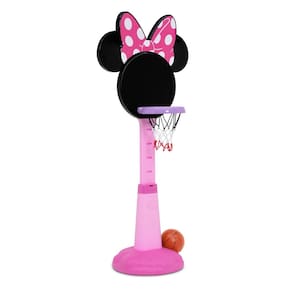 Conjunto de basquete Delta Children Minnie Mouse com cabeça ajustável
