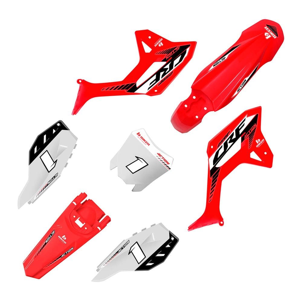 Kit Plástico Biker 4ction C/ Adesivo Honda Crf 250f