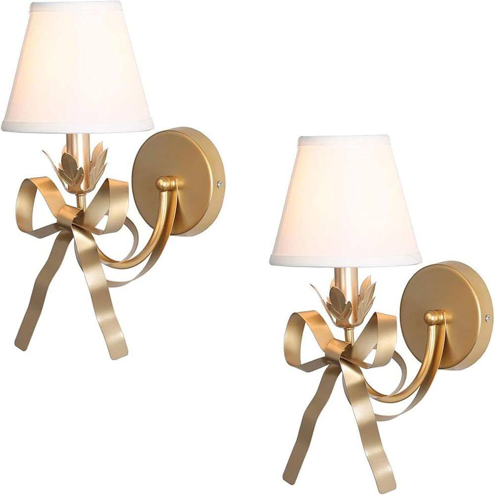 Luz de montagem em parede DANGGEOI Bedside Modern Fabric Shade 38 cm