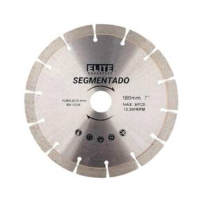 Disco Diamantado Segmentado 180mm 7 Polegadas Elite