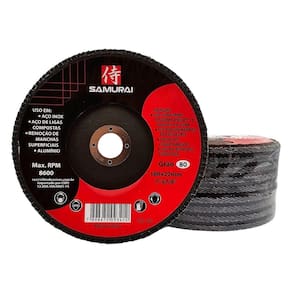 Kit 10 Discos De Lixa Flap De Fibra 180mm 7” Grão 80