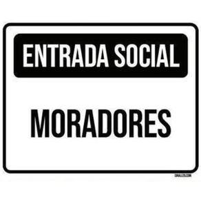 Kit 3 Placas Condomínio Entrada Social Moradores