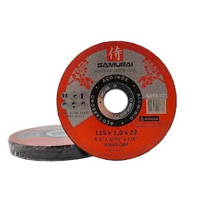 Kit 10 Discos De Corte Inox Fino 1mm Samurai 115x22mm 4 1/2