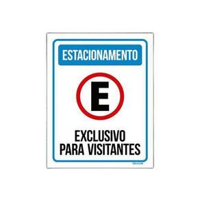 Placa Sinalização Estacionamento Exclusivo Visitantes 27X35