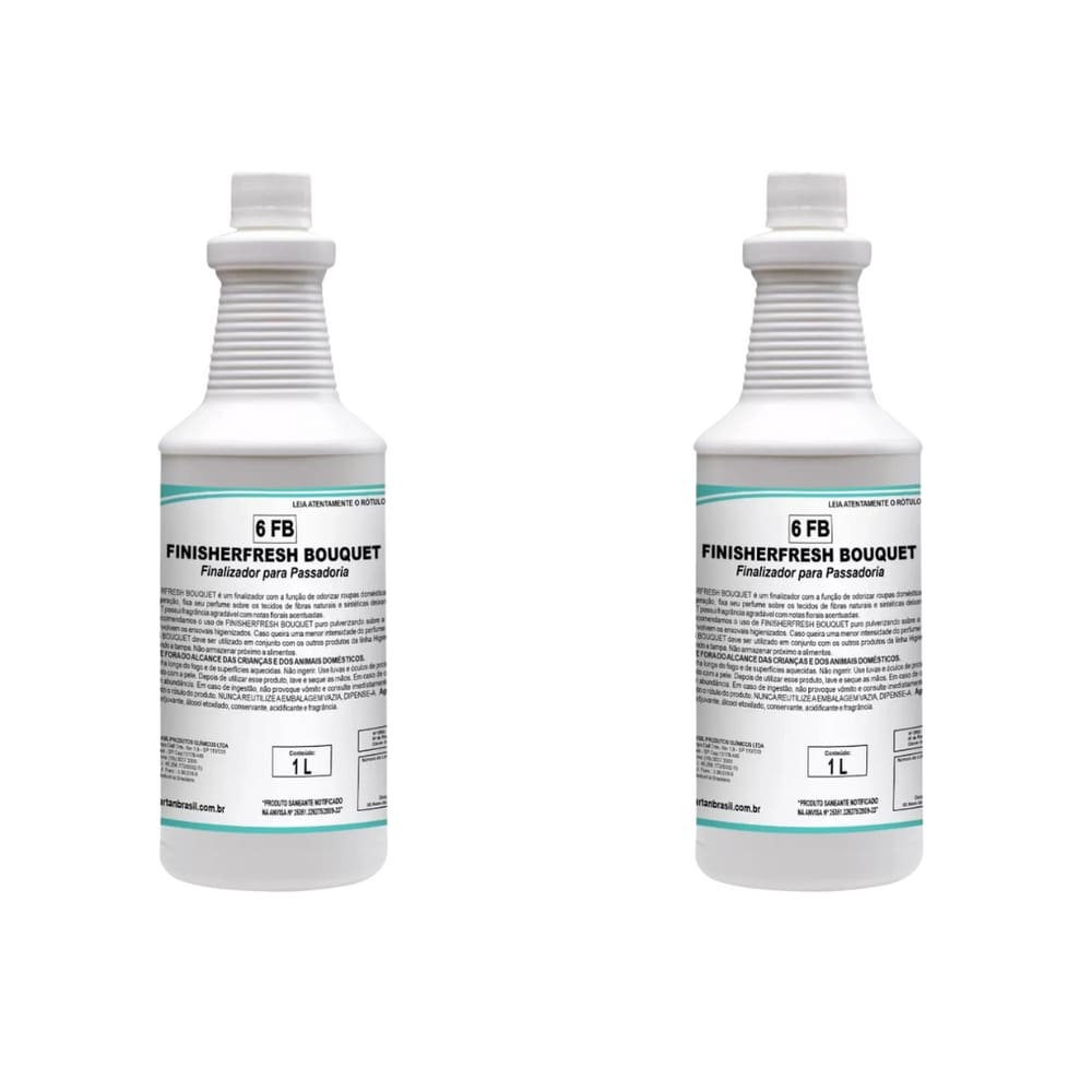 Kit Com 2 Unidades de Finisherfresh Bouquet - Finalizador de Passadoria 1 Litro - Spartan