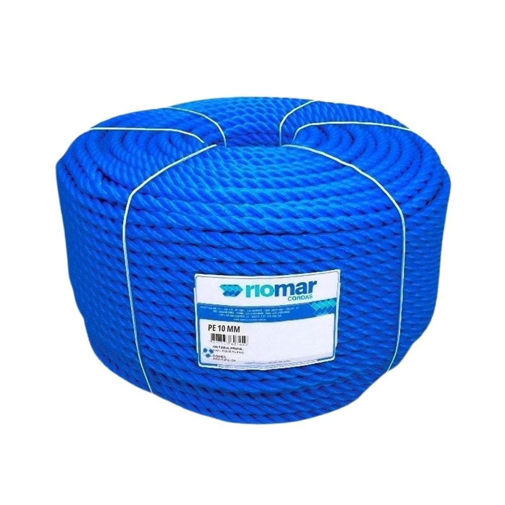 Corda Torcida Riomar Polietileno Pesca 10mmx220m Azul