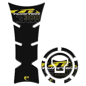 Adesivo Protetor Tanque E Bocal Moto Honda Twister 300 2023-2024 Amarelo Amarelo
