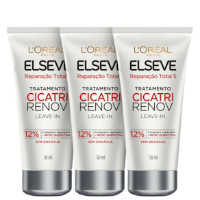 Kit Elseve L`Oréal Paris Reparação Total 5 Cicatri Renov (3 Unidades)