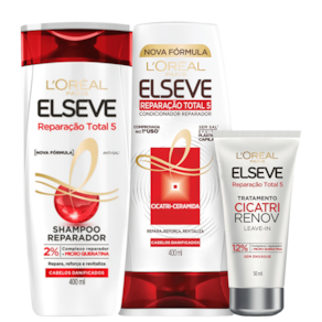 Kit Elseve L`Oréal Paris Reparação Total 5 Home Care (3 Produtos)