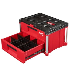 Maleta Caixa Modular 2 Gavetas 56,4x41,4x36,3cm Packout 48228442 Milwaukee
