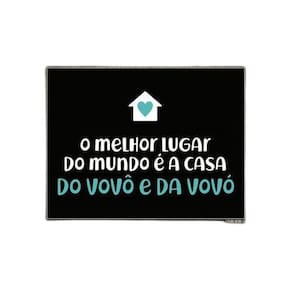 Placa Melhor Lugar Mundo Casa Do Vovô E Vovó 18x23cm 10un