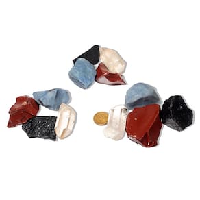 10 Kit Pedra Bruta Natural 4 Elementos Terra Fogo Ar e Água