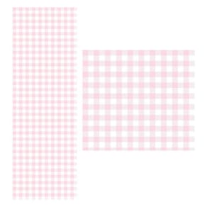 Papel De Parede Adesivo Xadrez Rosa 1,5 Metros O Rolo Np370