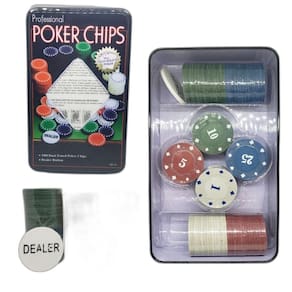 Jogo Profissional De Poker Com 100 Fichas E 1 Dealer Buttom