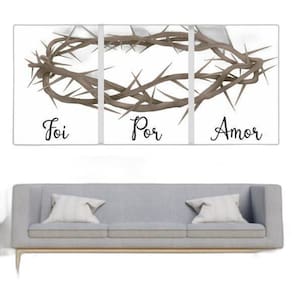 Kit 3 Quadros Decorativos Foi Por Amor 34x23cm