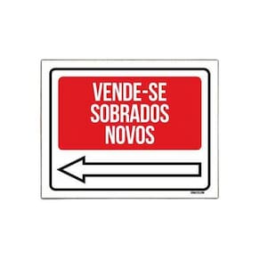 Kit 3 Placas - Vende-Se Sobrados Novos Esquerda