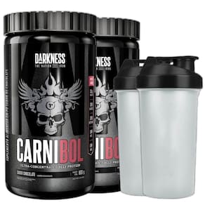 Kit 2 Carnibol Isolado Chocolate 900G 2 Coqueteleira Darknes