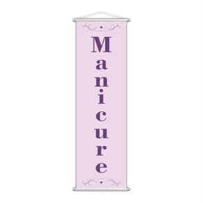 Banner Manicure Salão De Beleza Serviço Lona Lilás 100X30Cm