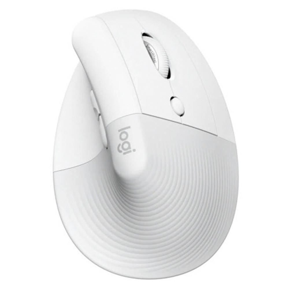 Mouse Sem Fio Lift Vertical Logitech Branco - 910-006469