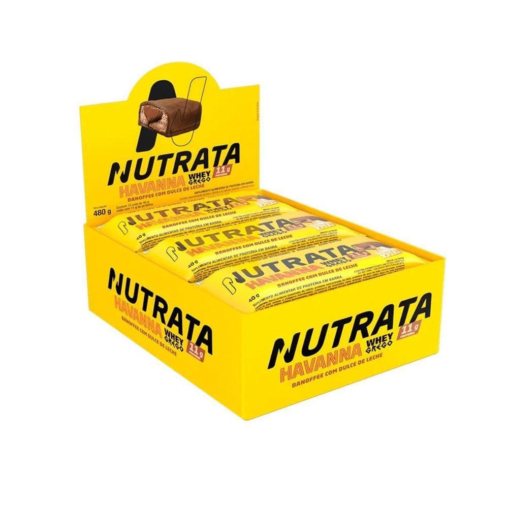 Barra Whey Grego Banoffee Havanna Display 12Un Barras 40G