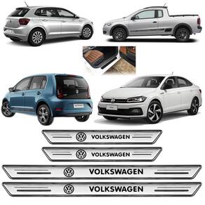 Soleira Platinum Porta Todos Volkswagen Prata 4 Peças Sp168