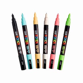 Caneta Posca PC-3M Kit C/ 6 Cores A Sua Escolha - Uniball