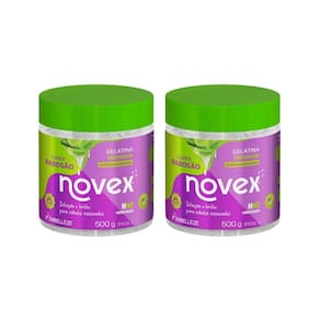 Gelatina Capilar Novex 500G Super Babosao - Kit Com 2Un