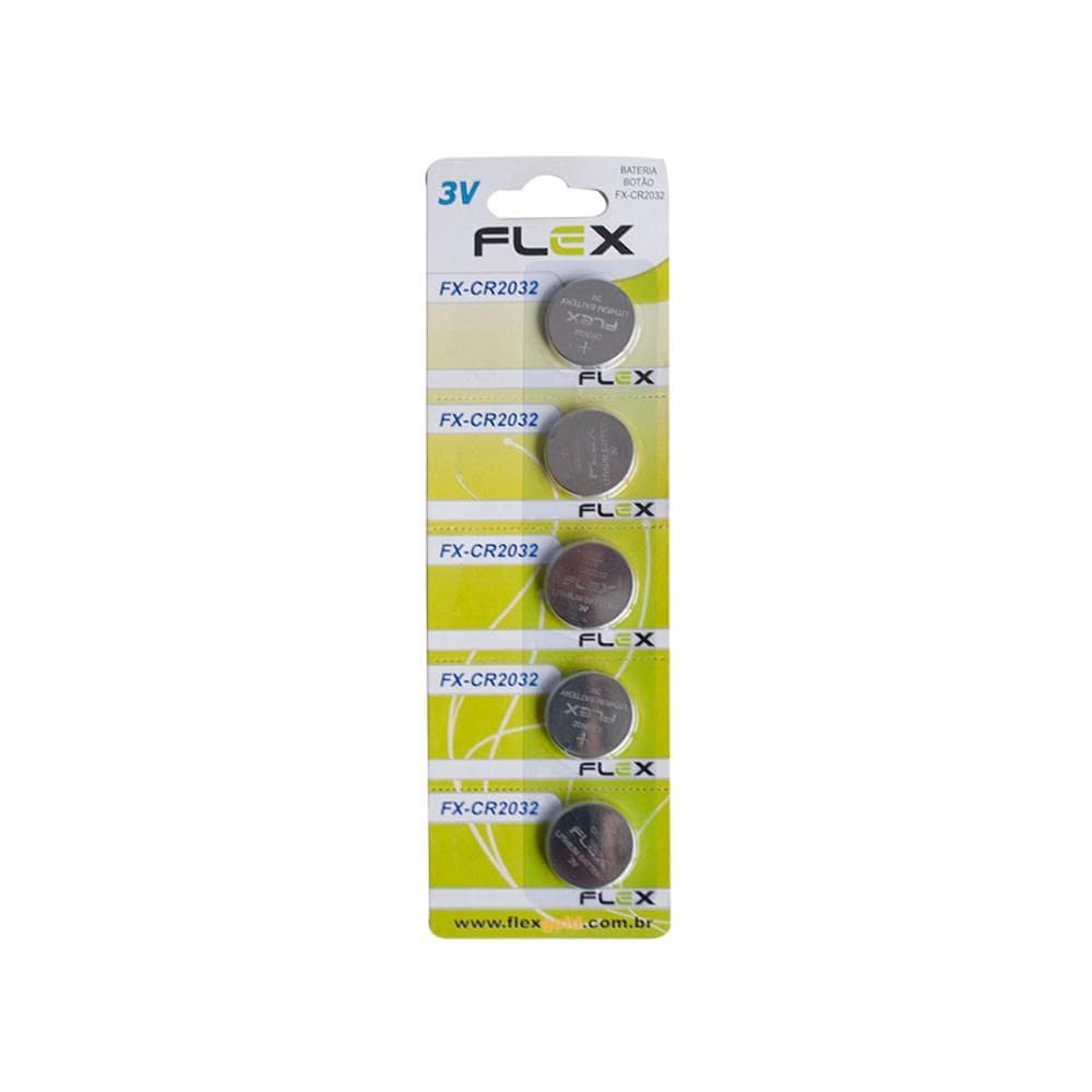 Bateria Cr 2032 Flex Cartela 05 Unidades Fx-cr2032 [F108]