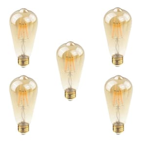 Kit 5 Lampada Led Filamento Industrial Ambar 4W Vintage