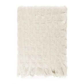 Manta Decorativa Tricot Campos 120 X 170 - Karsten Branco