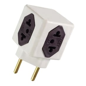 Kit 10 Benjamim Em Forma Cubo Colorido 4 Entradas 110V/220V