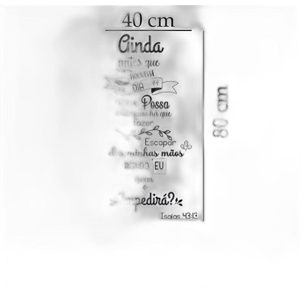 Adesivo De Parede Frase Isaías 43:13 Mod01