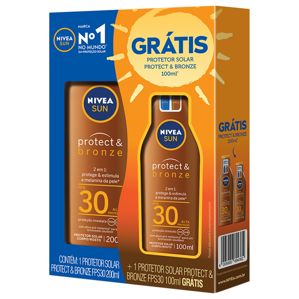 Kit NIVEA Sun Protect & Bronze FPS30 (2 Produtos)