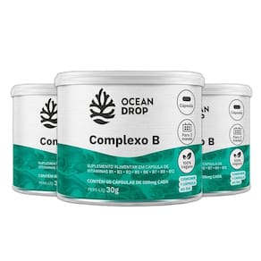 Kit 3X Complexo B B1 B2 B3 B5 B6 B7 B9 B12 60Caps Ocean Drop
