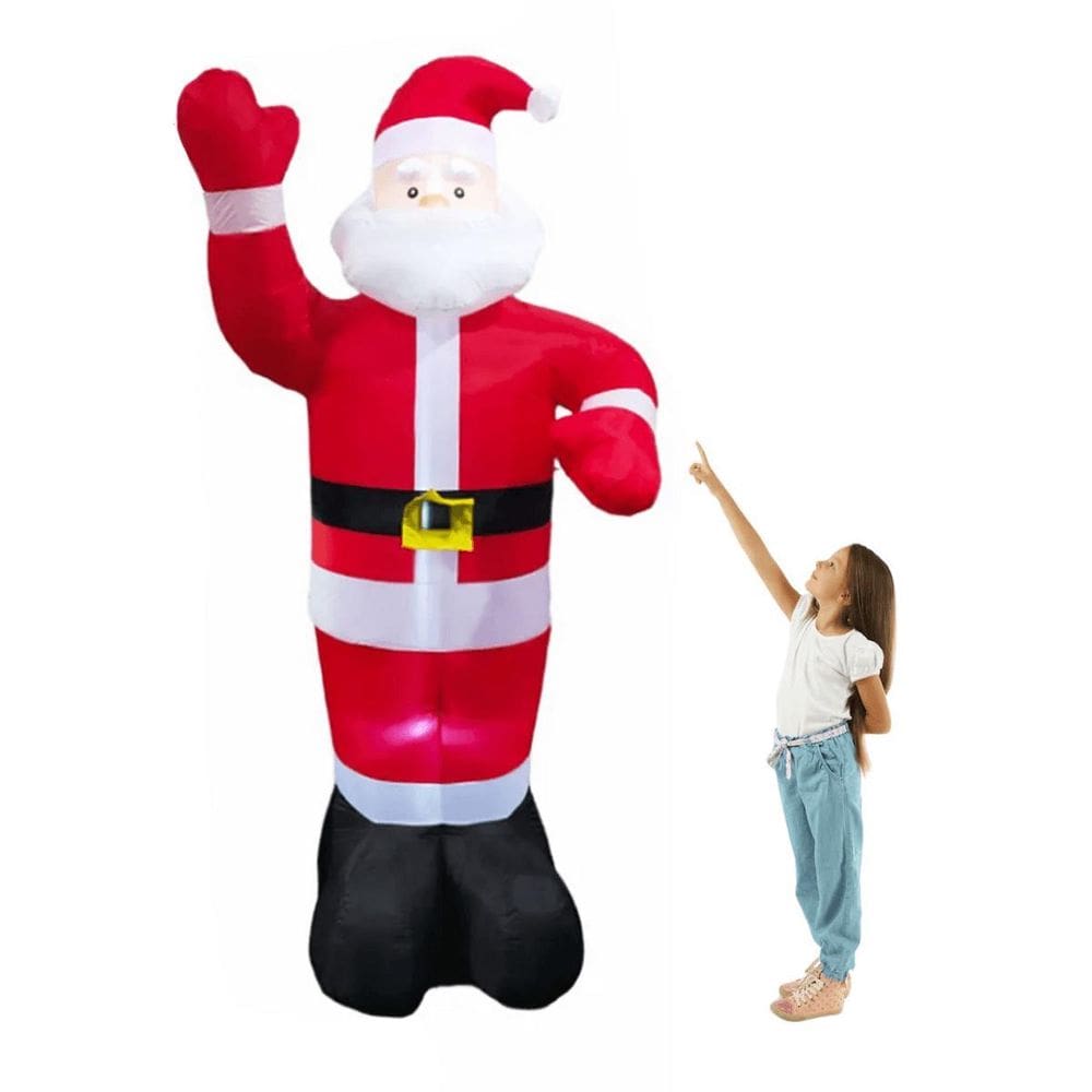 Papai Noel Gigante Inflável 2,4M Decoração Natalina Enfeite