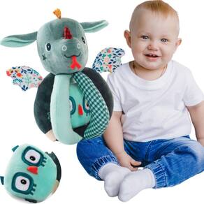 Brinquedo Bebê Chocalho Pelucia Joe O Dragão Estimulo