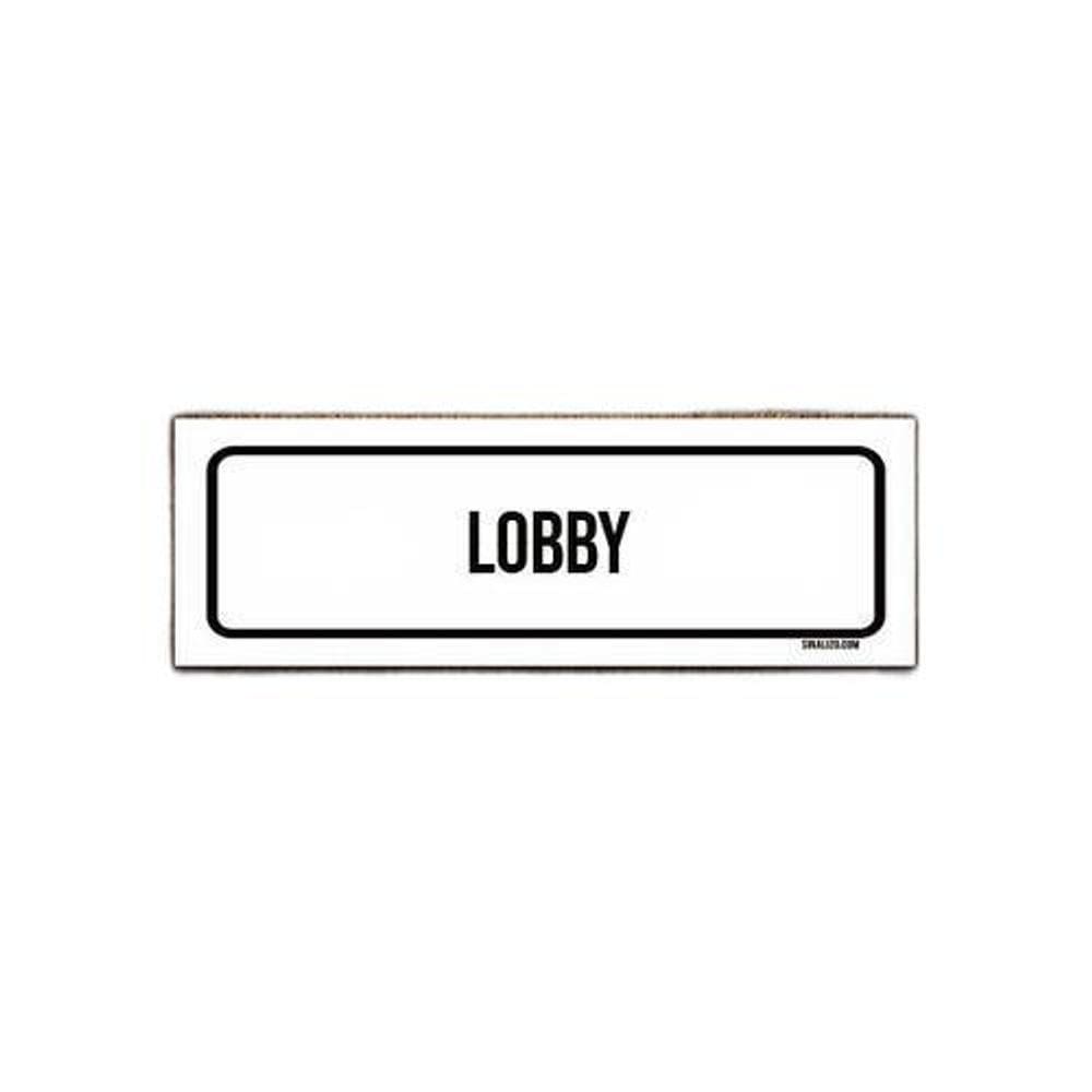 Placa De Sinalização Setor - Lobby  23X9 