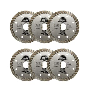 Kit 6 Disco Diamantado Turbo Esmerilhadeira 110X22,23Mm Matz