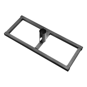 Base Retangular De Aço Para Tubos De Led Com Encaixe 41Mm