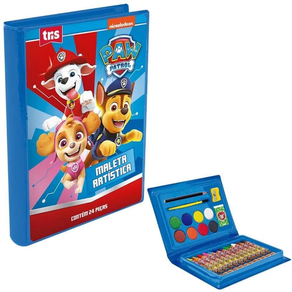 Kit Maleta Artistica Patrulha Canina - 24 Peças - Tris