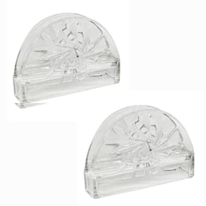 Jogo Porta Guardanapo De Mesa Cristal Vidro